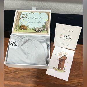 The Ollie World Baby Swaddle in Light Gray